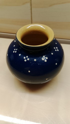 Echt thüringer jena vase blau - thüringer,
