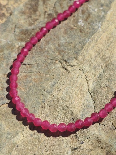 Zierliche rubin kette - rubin,